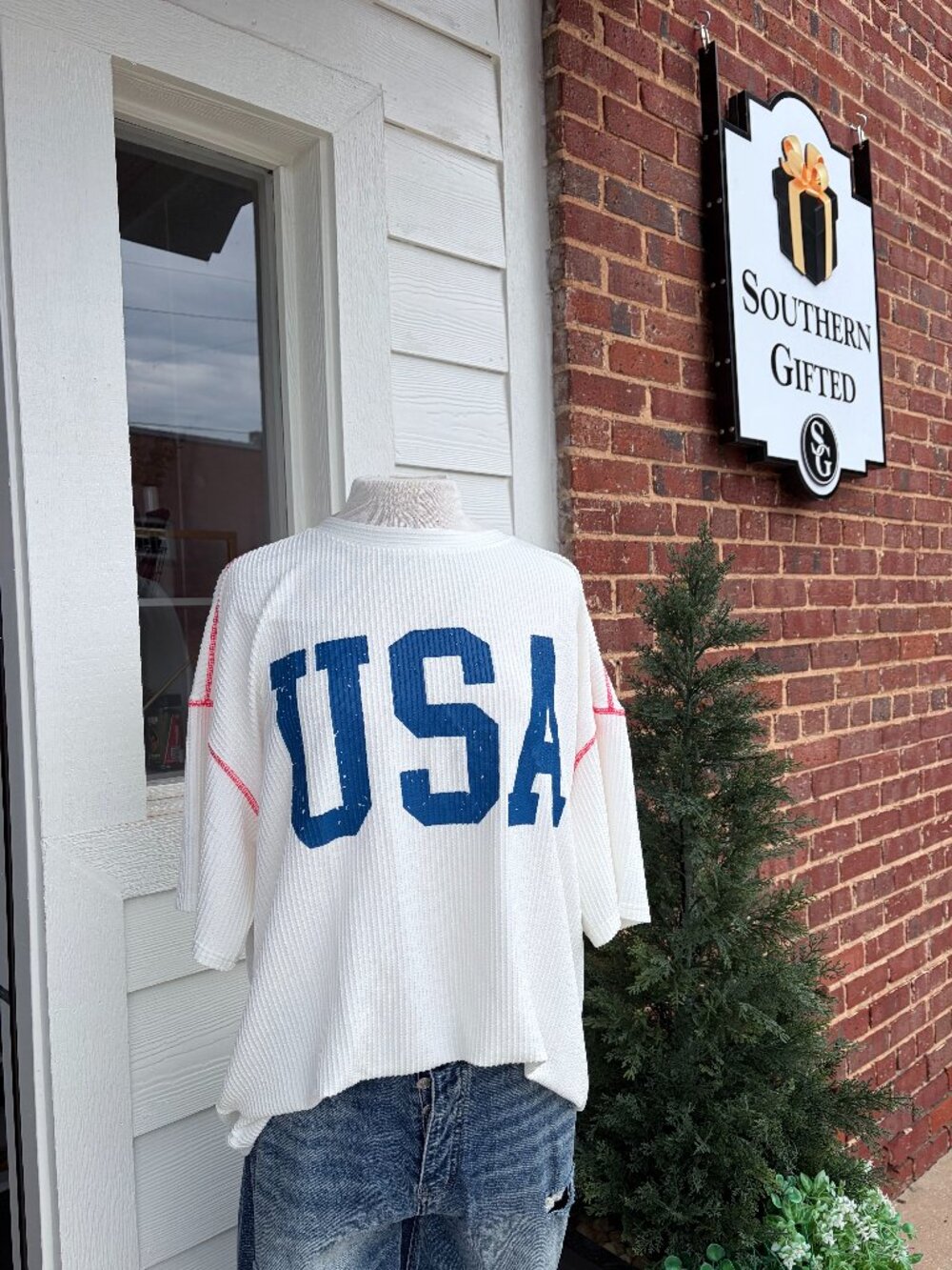 USA Graphic Ribbed Top